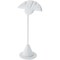 Plymor White Faux Leather Fan Shaped Two Pair Earring Display Stand, 2.75" W x 2" D x 5.75" H